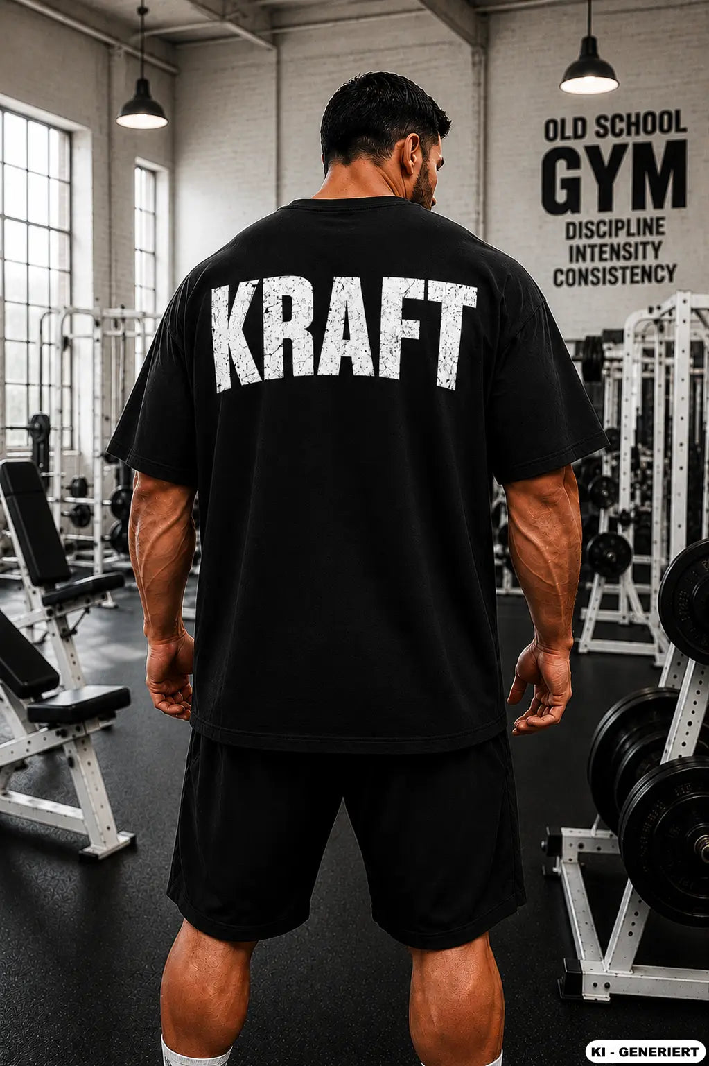 KHHC KRAFT Bodybuilder Oversized Washed Grey Shirt