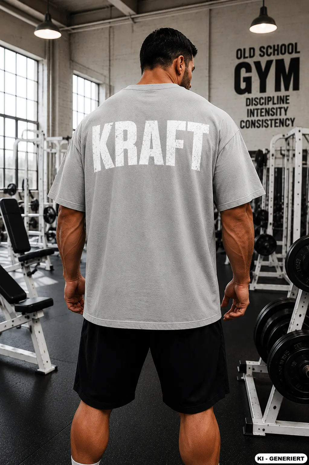 KHHC KRAFT Bodybuilder Oversized Washed Grey Shirt